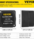 Split Charge Relay Kit For 12V Systems, Auto Dual Battery Isolator With 140 Amp VSR front and side view dimensions