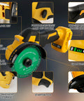 Features of 4 Inch Cordless Cut Off Tool For DeWalt 20V Pro Grade Brushless Motor 18000 RPM Includes 4 Pcs 4 Inch Circular Saw Blades.