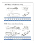 Heavy Duty Linear Guide Ball Screw Slide Module With Precision Actuator Rail for Industrial Science Experiments dimensions diagram.