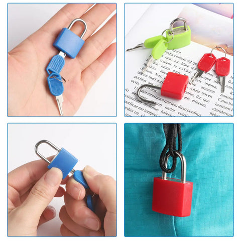 10 Pack Small Luggage Locks With Keys, No Fuss Durable Metal Padlocks For Suitcases, Locker Locks For Travel And School Gym