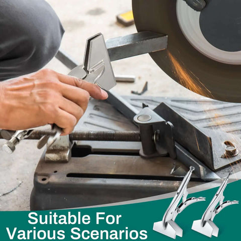 Using Two Pack 8 Inch And 10 Inch Locking Sheet Metal Pliers Set Heavy Duty Duck Bill Pliers for metal cutting task