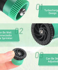 Heavy Duty Replacement Sprinkler Heads 60 Pack Features fully rotating adjustable head with turbocharger design for lawn irrigation.