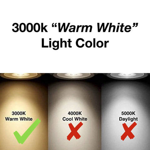 Warm white 3000K light comparison chart with cool and daylight options for Dope Indoor Plant Spotlight With Uplight And Downlight.