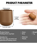 Hella Tough Brown Folding Chair Leg Caps 12 Pack Fits Like A Glove On Seven Eighth Inch Steel Tubes Solid Rubber Bumpers with size details.