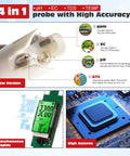 4 In 1 Digital Water Tester With Backlit Display For pH TDS EC And Temperature Ideal For Drinking Water Hydroponics Pools And Home