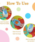 Five Size Circle Paper Punch Set usage with hands showing insertion, mechanism, and finished punch for crafting projects.