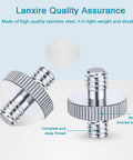 Heavy Duty 1/4 Inch Male To Male Tripod Screw Adapter 2 Pack Built Tough Aluminum Alloy Thread Converter, close-up view.