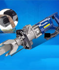 Heavy Duty 16mm Rebar Cutter And Hydraulic Bender Machine Fast Cutting Speed Portable Steel Bar Bending Tool For Construction Site, close-up view.