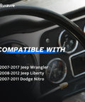 Premium Rear Abs Wheel Speed Sensors Knock Out Dash Warning Lights Smooth Street Handling Direct Fit For Jeep Wrangler Liberty Dodge Nitro 2007 Through 2017, dashboard view.