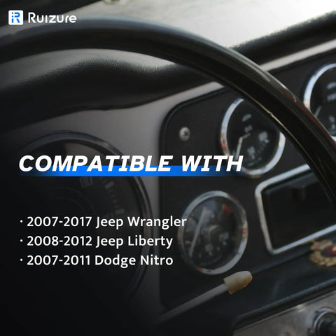 Premium Rear Abs Wheel Speed Sensors Knock Out Dash Warning Lights Smooth Street Handling Direct Fit For Jeep Wrangler Liberty Dodge Nitro 2007 Through 2017, dashboard view.