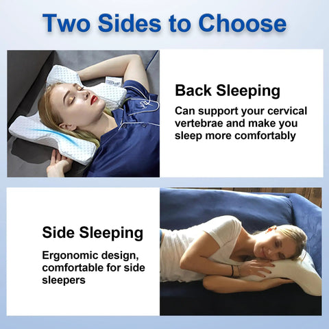 Couples Cuddle Pillow With Memory Foam Arched U Shaped Arm Hole For Travel Rest Office And Bed, back and side sleeping