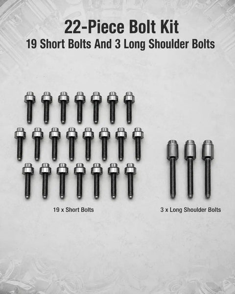 Valve Cover Bolt Kit 22 Pack for 3.0L V6 BMW Engines 2006 2007 325i 330i 525i 530i Z4 OE Replacement Screws for a Snug Seal and Leak Free Performance Today, 19 short bolts and 3 long shoulder bolts