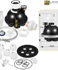 5-Port 1.5 Inch Water Valve Assembly Replacement for In-Floor Pool Cleaning System, OEM Grade Valve Restores Full Water Flow, Compatible With Caretaker Style Heads and Polaris Units, Easy Install, Durable Build, kit with unions and O-rings