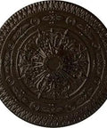 Naples Ceiling Medallion Bronze Finish 37 and One Half Inch Outer Diameter 3 and Three Eighths Inch Projection Deep Relief Detail
