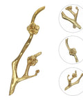 Chic Vintage Brass Flower Drawer Pulls Bring Rustic Charm to Kitchen Cupboards and Wardrobe Dressers Featuring Snazzy Twig Design