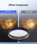 Effect of SV220 7nm Dual Narrowband Nebula Filter For 1.25-Inch Telescopes With SII And OIII High Transmission Cutoff OD5