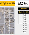 M2 set from Gearhead Favorite Pro Grade Cylindrical Locating Dowel Kit 304 Stainless Steel Assorted Pin Set For Machinery