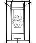 Top view of decorative panel on the Steel Garden Arch For Climbing Plants, 8 Feet High By 5 Feet 2 Inches Wide, Outdoor Yard Arbor