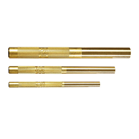 Brass Drift Punches Set 3 Piece Non Marring Non Sparking Everyday Shop Tool With 8 Inch 7 Inch And 6 Inch Sizes Smooth Finish