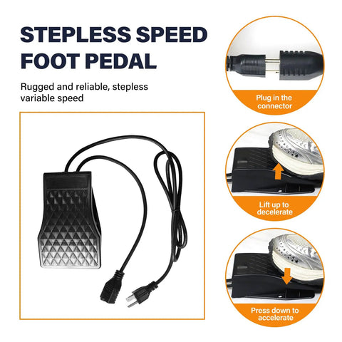 Stepless speed foot pedal for Flex Shaft Grinder With 380W Copper Motor, 23,000 RPM Do It All Multifunctional Rotary Tool