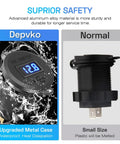 Comparison of 2 Pack 12V To 24V Cigarette Lighter Outlet With Voltmeter Quick Charge 3.0 USB adapter, aluminum alloy versus normal plastic socket.