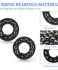 AXV055P turbine bearings, 2-pack, black with 304 stainless steel balls for Hayward pool cleaners (front view)