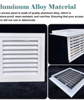 No Sweat 20X30 Inch Aluminum Louvered Access Panel With Integrated Filter showing durable aluminum alloy material and louver design.