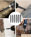 Pro Grade Screw Extractor Set For Removing Stripped Rusty And Broken Hardware Workhorse Heavy Duty HSS 4341 Tool Kit in use.