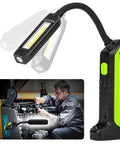 LED Work Light With Magnetic Base And Flexible Gooseneck 360 Degree Rotary Head Rechargeable For Auto Repair And Power Outages