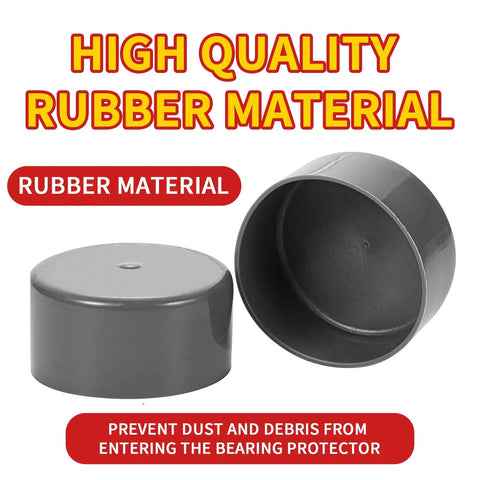 Two Piece Premium Rubber Wheel Bearing Protectors For Cars Trucks And Trailers Slick Hub Dust Guards, high quality rubber material, preventing dust.