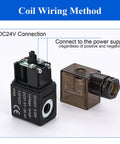 24V DC Pneumatic Solenoid Valve Coil For Electric Air Valves Replacement Parts Copper Coil with connector