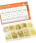 Brass M2 Spacers And Screws Kit 322 Piece Set With 10 Sizes Of Female To Female Hex Standoffs M2x5mm Screws for PCBs