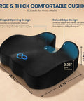Kick Sciatica To The Curb With This Ergonomic Memory Foam Seat Cushion For Office Chair And Car Seat featuring U-shaped design.