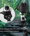 Precision Tripod Leveling Base Plate Half Ball Leveler with 360 Rotation and 15 Tilt mounted with DSLR, supports up to 22 lbs