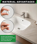 Japtend 75Pc Assortment Kit Features Eight Different Sizes Of White Silicone Rubber Plugs For Round Hole Gaps And Pipes In Kitchens, Bathrooms, Furniture Projects And Home Repairs To Seal Openings Fast. White silicone sink hole plug shown in bathroom sink, hand-held close-up