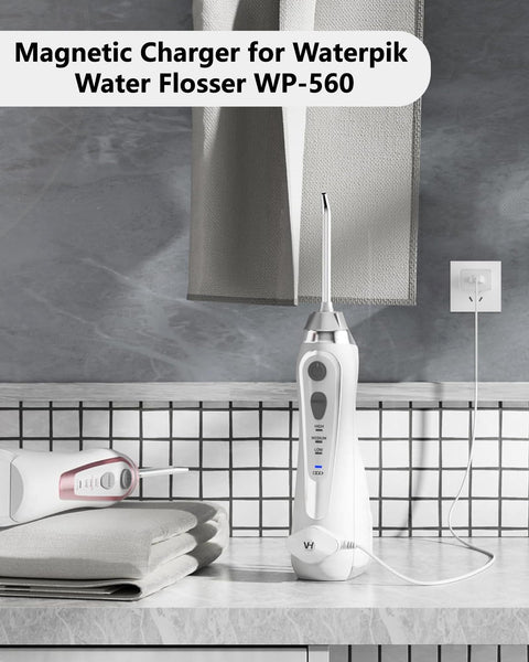 Replacement Magnetic Charging Cord For Water Flosser WP 560 562 563 567 569 Not For WP 580 Series next to flosser