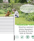 36 Inch Wide By 45 Inch High Outdoor Privacy Fence Panels For Air Conditioner Screens Vinyl White Plastic Picket Fence Enclosure No Rust Weatherproof Kit in garden setting