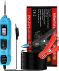 Versatile 6V 12V 24V Automotive Circuit Tester For Cars And Trucks, Fast Short Circuit Finder And Fuse Voltage Tester Light, Continuity Checker, No Guesswork Electric Diagnostic Tool That Makes Car Troubles A Breeze On The Go Blue, with clips and display