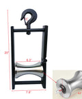 Industrial Cable Pulley System For Large Scale Laying With 6.3 Inch Steel Sheaves, heavy duty wire pulling sheave, 4000 lb capacity.