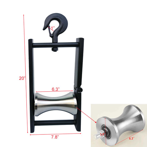 Industrial Cable Pulley System For Large Scale Laying With 6.3 Inch Steel Sheaves, heavy duty wire pulling sheave, 4000 lb capacity.