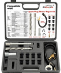 Two Valve Triton Spark Plug Thread Repair Kit With No Brainer System For Ford 4.6L, 5.4L And 6.8L V10 Engines Pro Grade M14-1.25 Inserts