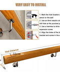 Installation guide for Solid Wood Handrail With Heavy Duty Stainless Steel Wall Mount Bracket, Built Like A Tank And Worry Free Climbing For Indoor Stairs Garage Bathroom Safety Assist 7 Foot Set.