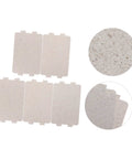 Heat Resistant Mica Plates For Microwave Ovens 5 pack universal waveguide cover insulation sheets shown arranged and close-up
