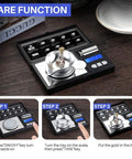 Dope Accurate 50g Milligram Scale with 0.001g Readout used in tare function with jewelry on display