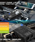 Plug And Play Road Trip Essential 120W Car Power Inverter 12V 24V To 110V AC with LED display and multiple charging ports in car
