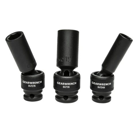 Half Inch Drive Ten Piece Six Point Deep Universal Impact Socket Set Metric, Beefy Chrome Moly Alloy Build For Strength