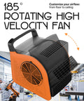 Heavy Duty Air Mover Blower Fan For Fast Cooling And Drying High Velocity Floor Fan With Three Speeds And Two Modes
