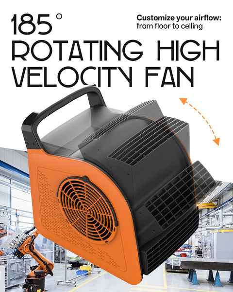 Heavy Duty Air Mover Blower Fan For Fast Cooling And Drying High Velocity Floor Fan With Three Speeds And Two Modes