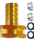 Premium All Metal Garden Hose Repair Kit With Brass Fittings And Leak Proof Seals Fits Standard American Hoses Strong Clamps For High Pressure Jobs That Fix Leaks In A Jiffy Super Durable Setup For Quick Easy Maintenance Without Hassle.