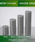 Top Shelf Heavy Duty Hardware Cloth Roll At One Quarter Inch Mesh Measuring Four Foot By Ten Feet With Twenty Three Gauge Steel Crafting zero fuss poultry fencing garden guard netting and total backyard game changers displayed in varied roll sizes.